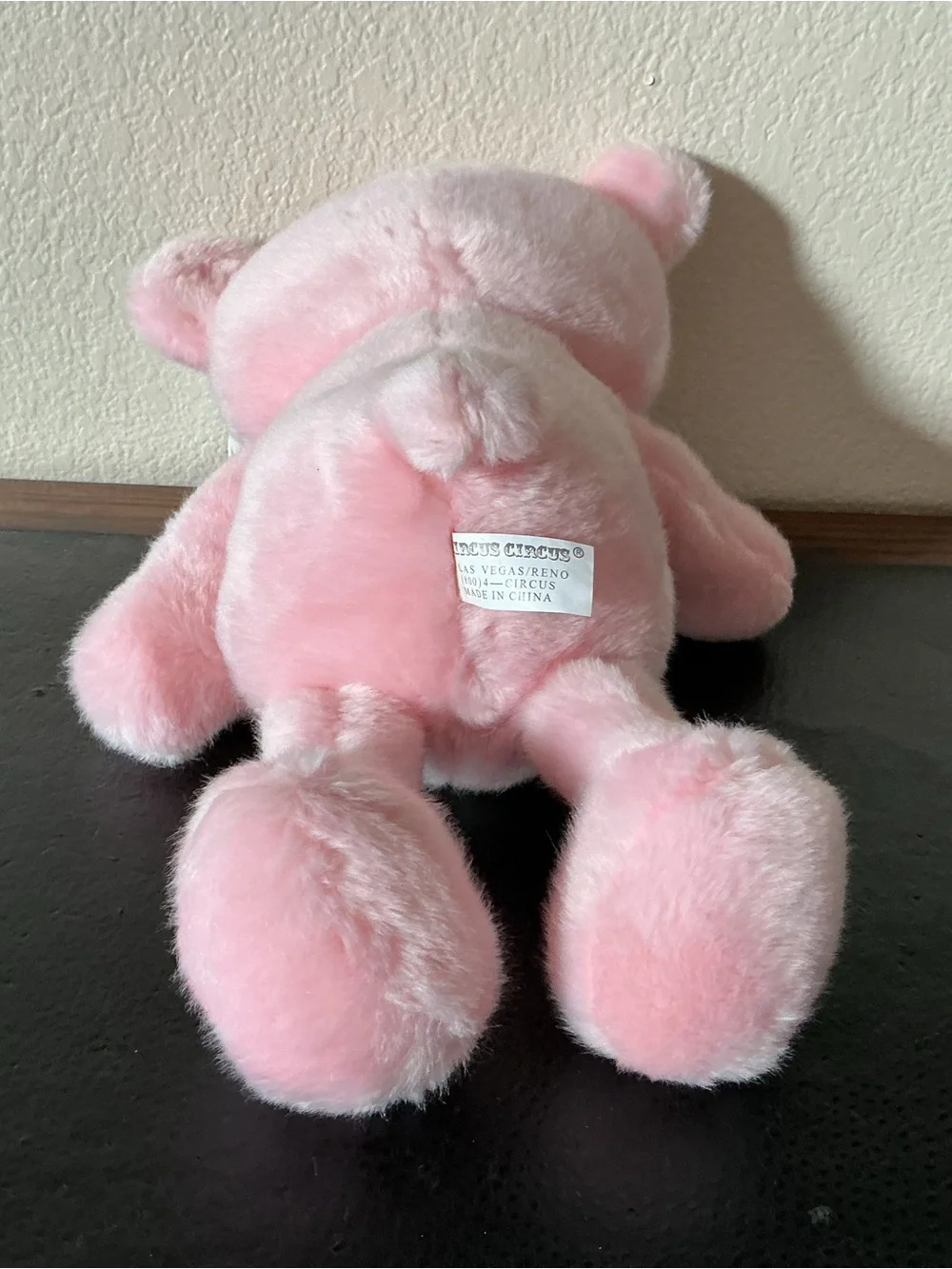 VTG Circus Circus Pink Ice Cream Cone Fakie Care Bear Plush Stuffed Animal